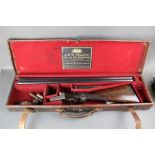 J & W Tolley 12 bore side by side shotgun, with 28" barrels, cylinder and 1/4 choke,