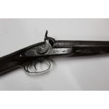 Monck of Stamford, 13 bore percussion side by side sporting gun,