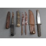 Hibbert & Son Sheffield a thistle handled knife,