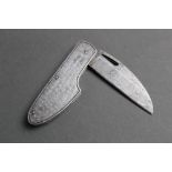 A Damascus folding knife,