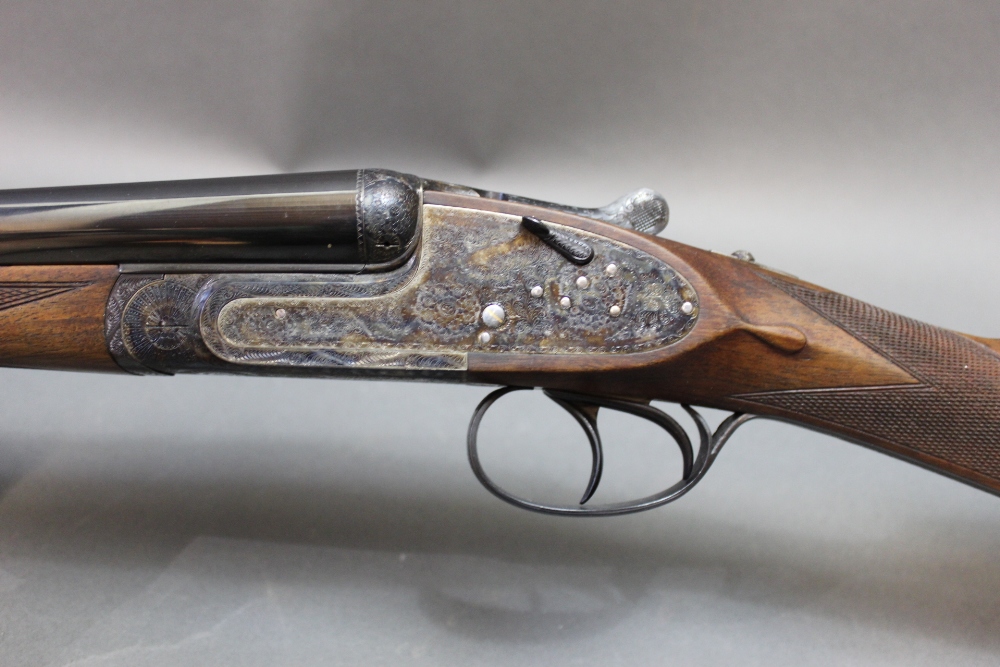 An AYA No 2 20 bore shotgun, with 29 3/4" barrels, 1/2 and cylinder choke, 70 mm chambers, sidelock,