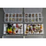 Four boxes of trout flies.