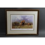 David Shepherd OBE F.R.S.A. a signed limited edition print "Highland Mist" depicting Highland Cows.