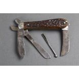 Wade Butcher Sheffield England, a rare multi tool with tweezers, two knives and scissors.