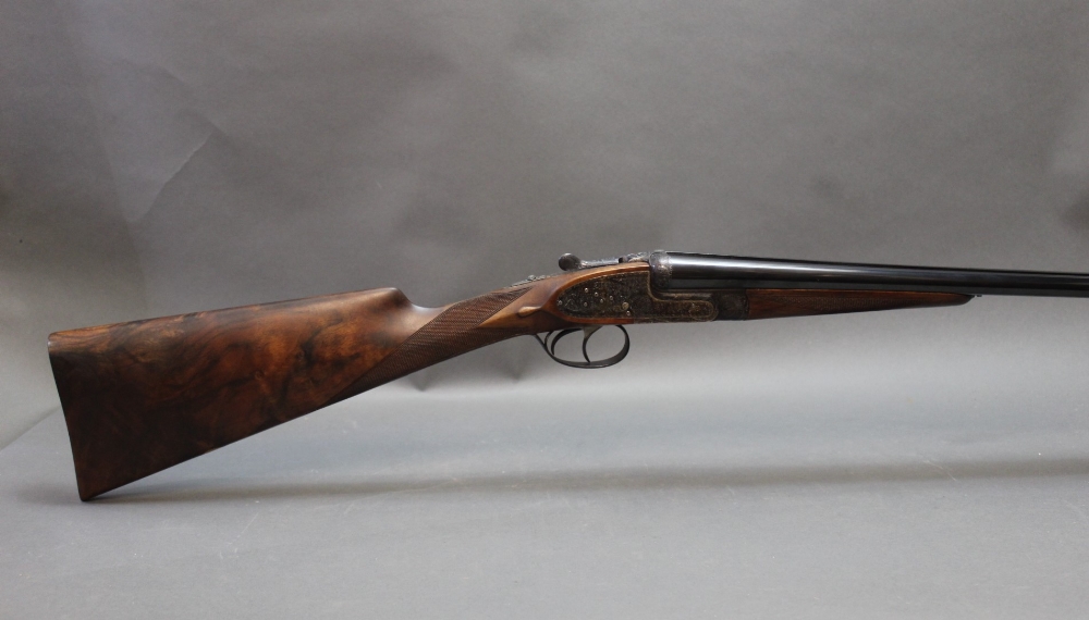 An AYA No 2 20 bore shotgun, with 29 3/4" barrels, 1/2 and cylinder choke, 70 mm chambers, sidelock, - Image 2 of 5