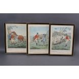 After Alken six coloured engravings,