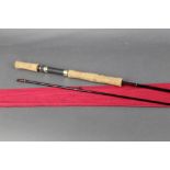 A Shakesepeare International fly trout fly rod, in two sections 9' line 6-7.