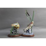 Two Danbury mint fish figures by Franz Dutzler,