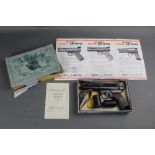 A Webley & Scott Senior pre war cal 177 air pistol, circa 1935, comes with box, pamphlet,