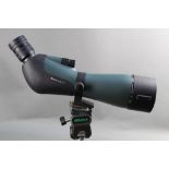Hawke Endurance ED 20-60 x 85 spotting scope, mounted on an opticron tripod.