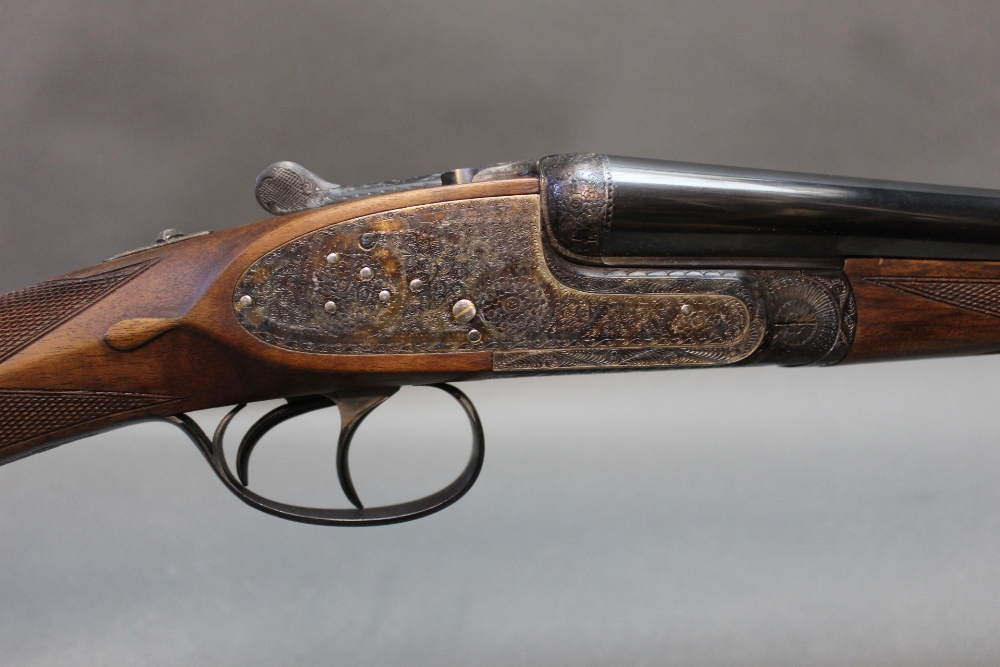 An AYA No 2 20 bore shotgun, with 29 3/4" barrels, 1/2 and cylinder choke, 70 mm chambers, sidelock, - Image 3 of 5