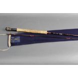 Hardy Graphite Deluxe trout fly rod, in two sections 10' line 7-8.
