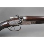 Midland Gun Company a 12 bore side by side hammer shotgun, with 30" Damascus barrels,