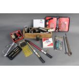 A quantity of reloading equipment, bore guides, various tools etc.