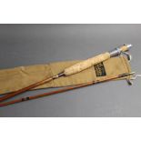 A Sharpes of Aberdeen Eighty Three split cane trout fly rod, with Scottie trademark,