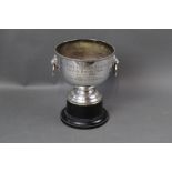 A silver plated hound trailing trophy,