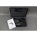 Umarex Beretta 92 FS cal 177 air pistol, cased with magazine and instructions. Serial No.