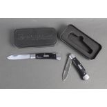 Magnum by Boker, two folding knives with 3" blades, overall length 18 cm. SALES TO OVER 18'S ONLY.