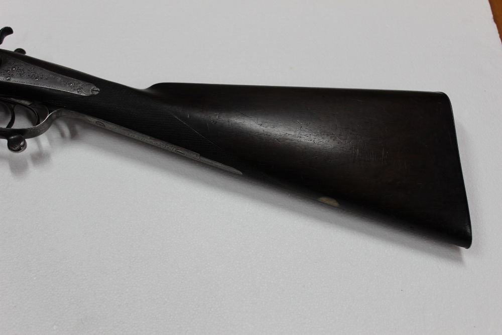 G West Retford, a 12 bore side by side hammer shotgun, with 30" Damascus barrels, - Image 2 of 2