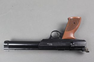 A Powerline Model 717 cal 177 side lever air pistol, overall length 33 cm. Serial No. E009215.