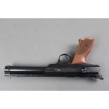 A Powerline Model 717 cal 177 side lever air pistol, overall length 33 cm. Serial No. E009215.