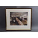 John Mould, a signed limited edition print "Did Someone Say Lunch", depicting four polecats. No.