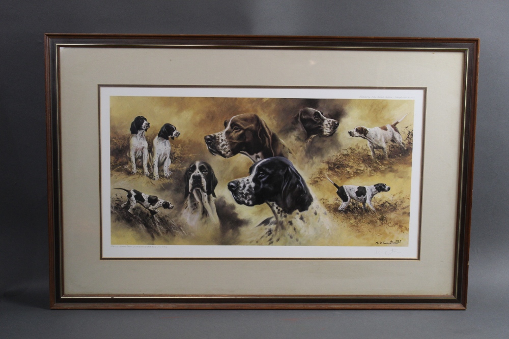 Mick Cawston, signed limited edition print of Pointers. No. 662/850, published by Sally Mitchell.