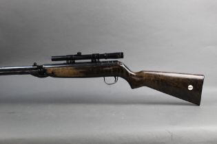 Webley Mk 3 cal 22 underlever air rifle, fitted with a Webley 4 x 15 telescopic sight,