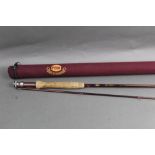 A Penn Gold Medal trout fly rod Model IMS 6796 in two sections, 9' 6" line 7.