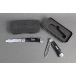 Magnum by Boker, two folding knives with 3" blades, overall length 18 cm. SALES TO OVER 18'S ONLY.