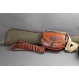 A leather cartridge bag,