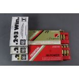 Eighty four 243 Winchester rifle cartridges, to include 50 RWS and Federal.