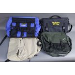 Four fishing bags, to include Plano, Odessey, fly fishing and fly tying etc.