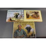 Three books "David Shepherd My Painting Life" first edition 1985 and "An Artist in Africa",