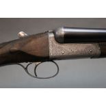 J J Langley a 12 bore side by side shotgun, with 28" sleeved barrels,