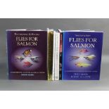 Five books on fly tying to include "Feather Wing and Hackle Flies for Salmon" by Chris Mann and