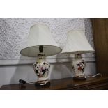 Pair of Masons Mandalay lamps with shades,