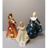 Two Royal Doulton figurines, Fragrance and Julia,