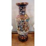 Large oriental vase on stand,