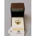 9 ct gold signet ring size N, weight 1.