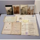Collection of German First World War photographs and postcards and German Second World War booklet