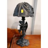 Dragon decorated table lamp,