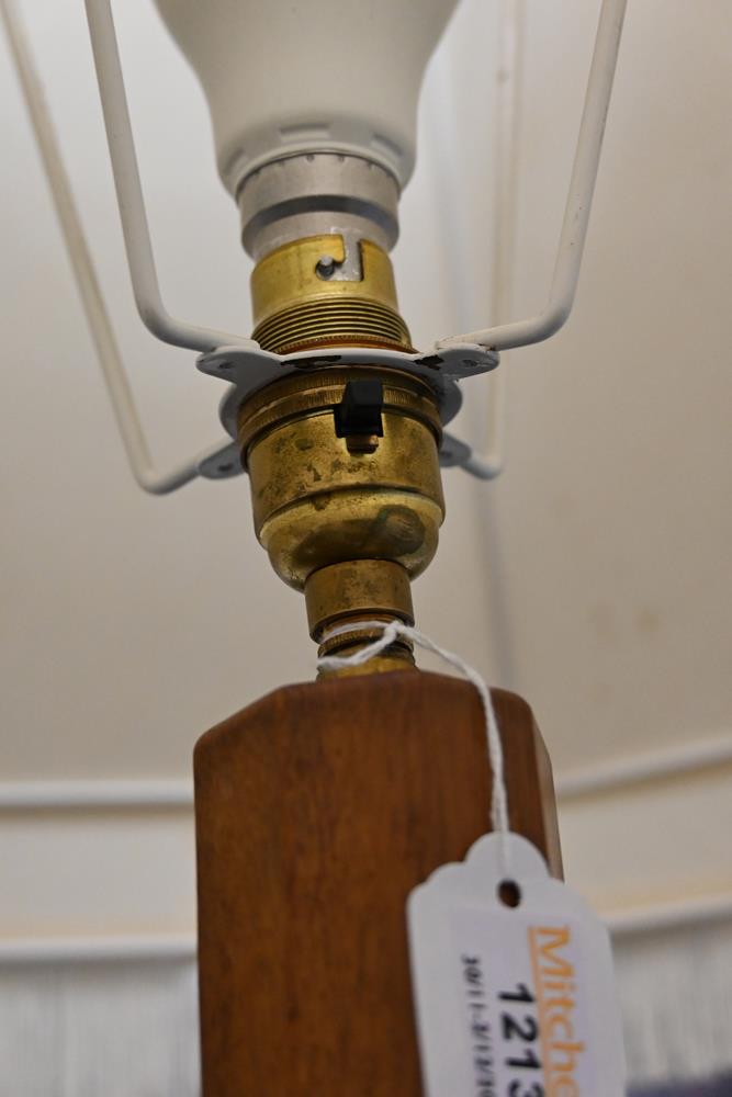 A Mouseman Thompson of Kilburn lamp standard, with faceted column and stepped octagonal base. - Image 4 of 7