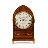 A Regency brass strung bracket clock by John Thompson Edinburgh, with two train movement,