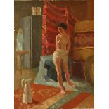 Diana Douglas De Fenzi, 20th century, life class study of female nude, oil on canvas.