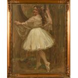 Heinrich Dallum, oil on board "Ballerina". 69 cm x 54 cm, signed and dated 1915.
