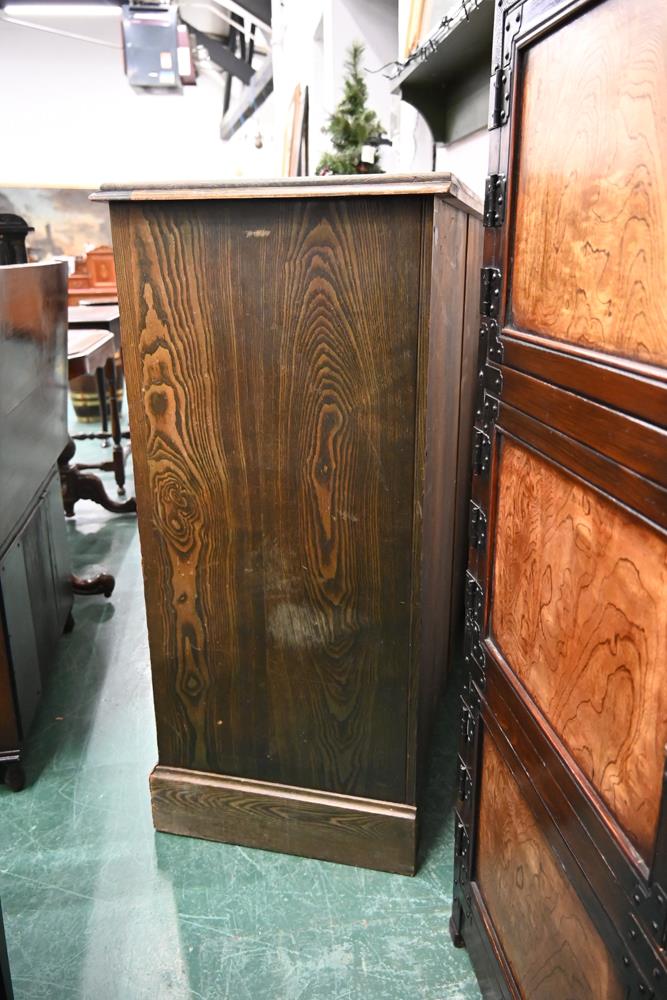 A late 19th/early 20th century ash chest of drawers, locks stamped S & P for Shapland and Petta. - Image 4 of 7