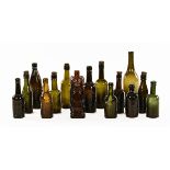 A collection of fifteen 19th century ale bottles, William Robson Sunderland,