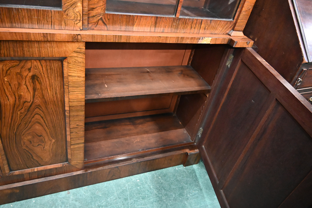 A 19th century rosewood bookcase, - Image 10 of 15