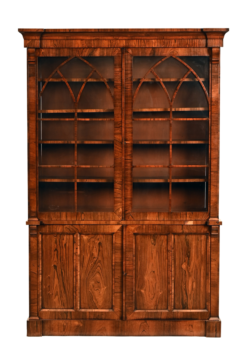 A 19th century rosewood bookcase,